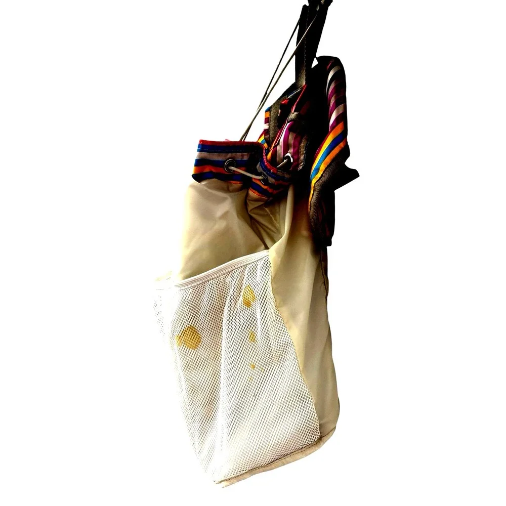 LeSportsac Voyager‎ Backpack Stripe Multicolor Pockets Diaper Bag Travel Large